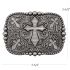 Vintage Silver Colored Crosses Belt Buckle