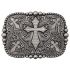 Vintage Silver Colored Crosses Belt Buckle