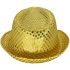 Sparkling Gold Sequin Party Adult Trilby Fedora Hat