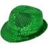 Stunning Sparkling Green Sequin Trilby Fedora Hat