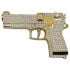 Golden Rhinestone Beretta Gun Belt Buckle