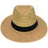 Men's Straw Summer Hat - Wide Brim Hat with Black Strip Assorted Color