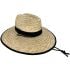 Straw Summer Hats for Men - Black Border Brim Hat