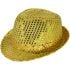 Sparkling Gold Sequin Party Adult Trilby Fedora Hat
