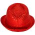 Sparkling Red Sequin Trilby Fedora Hat