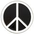 Black & White Peace Sign Belt Buckle