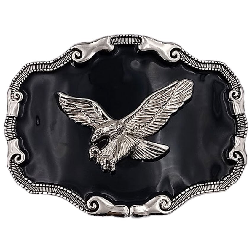 Eagle BELT BUCKLEs on Black Background