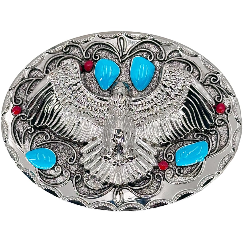 Blue Stone Eagle BELT Buckle