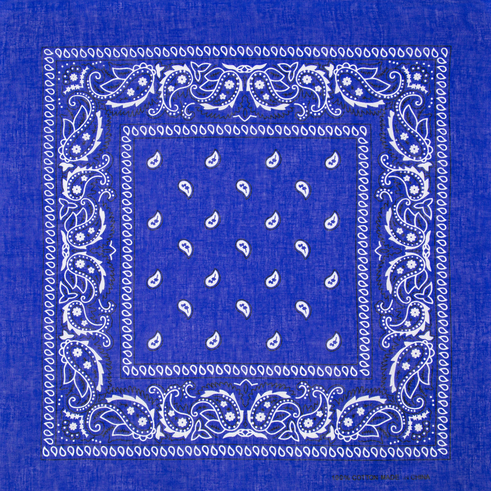 Royal Blue Paisley Cotton BANDANA