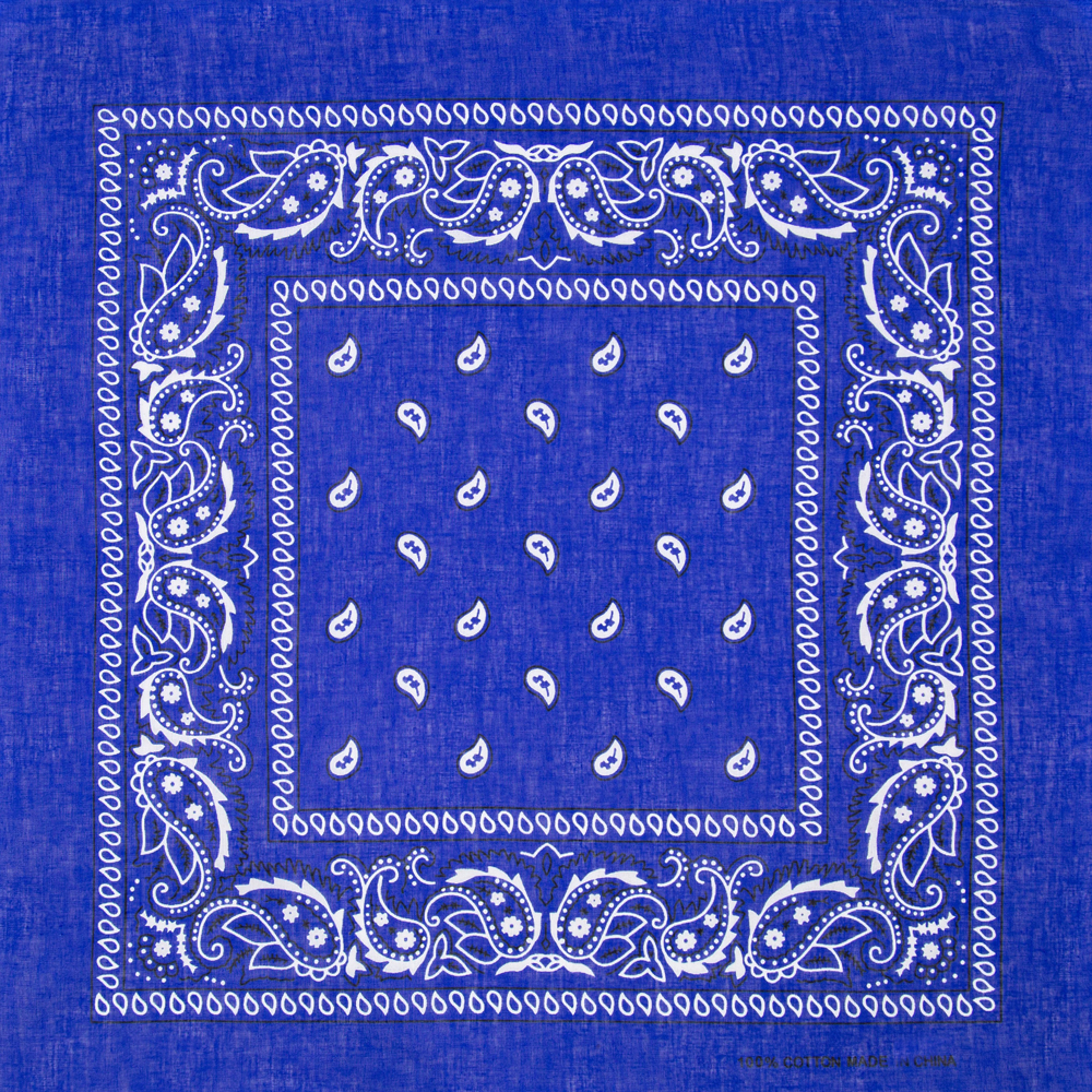 Royal Blue Paisley Cotton BANDANA
