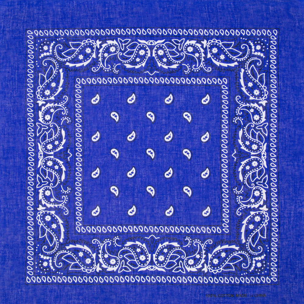 Royal Blue Paisley Cotton Bandana