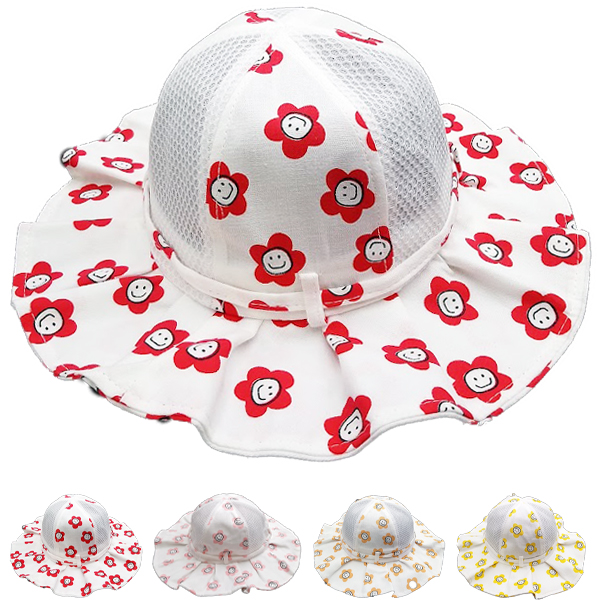 Baby and Kids Smiley Daisy Sun HATS for Summer