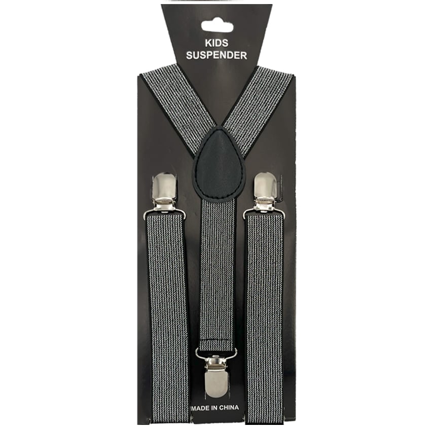 Silver GLITTER Kid Suspender