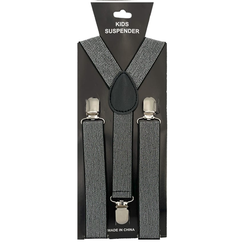 Silver Glitter Kid SUSPENDER