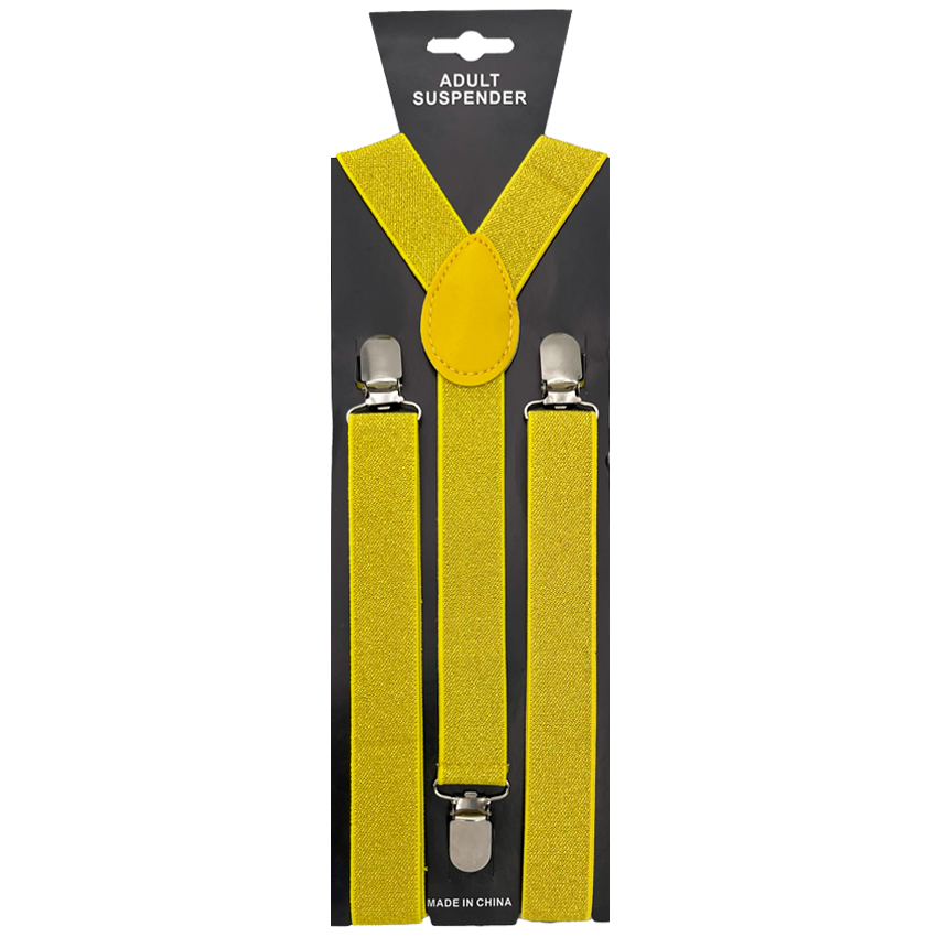 Glitter Bright Yellow SUSPENDER