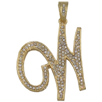 GOLD W Initial Dog Tags