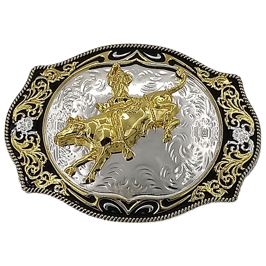 GOLDen Bull Rider Belt Buckle