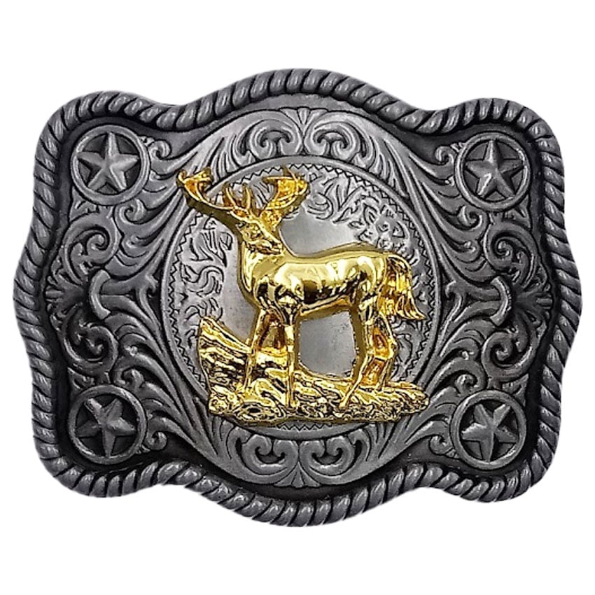 Vintage BUCKLEs with Golden Deer Design