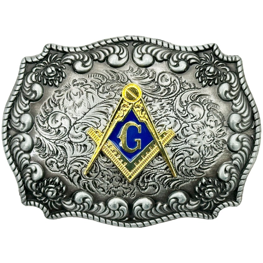 Golden Masonic Symbol BELT Buckle