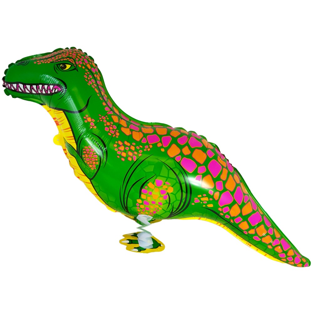 Green Dinosaur Pet Walking BALLOONs | 10 Pcs