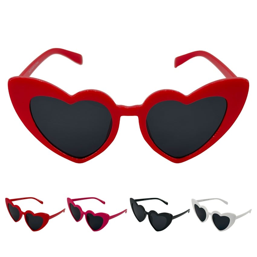 Heart Shaped POLARIZED Party SUNGLASSES for Men and Women - Assorted - UV 400