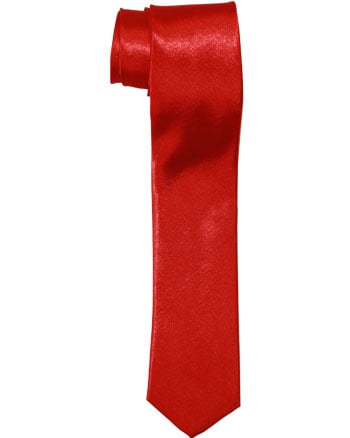 Plain Red Slim TIE