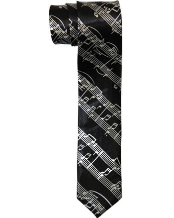 MUSIC Notes Patterned Slim Tie