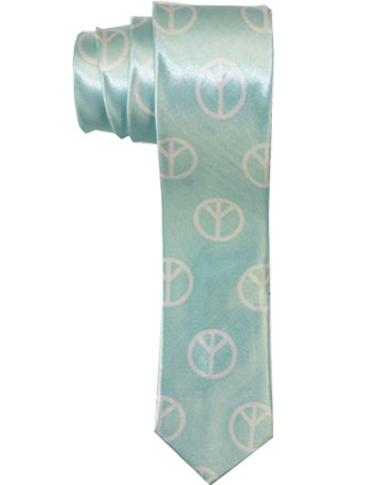 Turquoise Peace SIGN Slim Tie