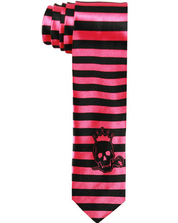 SKULL Shape Patterned Slim Tie