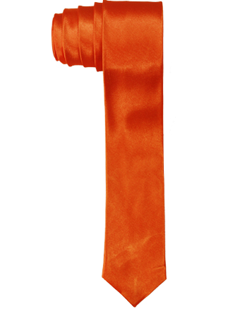 Plain Orange Slim TIE