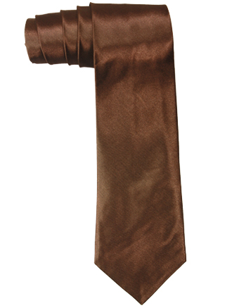 Wide Plain Brown TIE