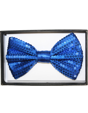 Sequin Navy Blue ADULT Bowtie