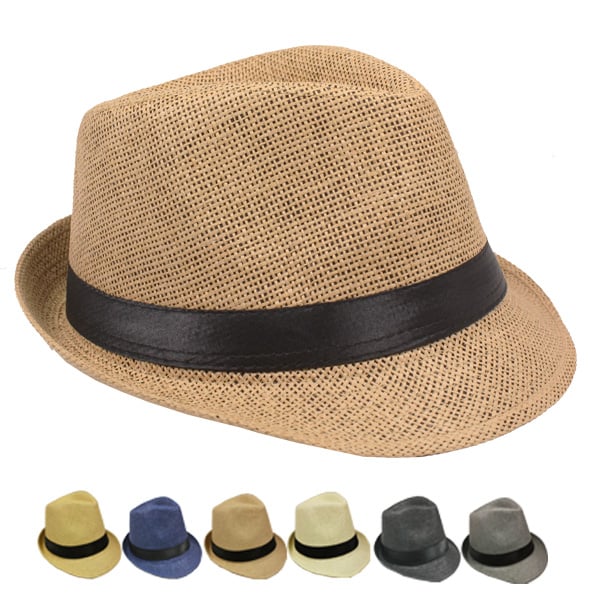 Toyo Straw Trilby Fedora HAT Set - Mix Colors