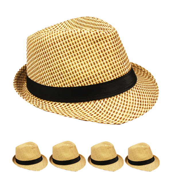 High-Quality Classic Black Cuban Style Trilby Fedora Hat