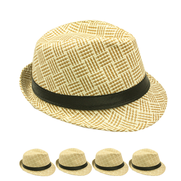 Vintage Brown Jazz Style Trilby Fedora HAT