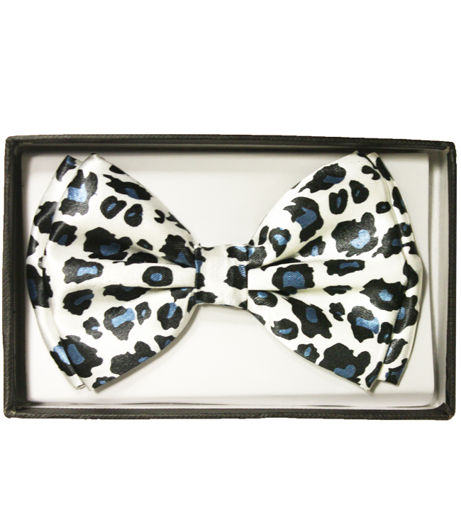 White Leopard Bowtie