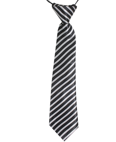 Black and White Lines Kid Necktie