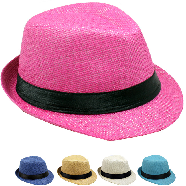 Black Banded Trilby Fedora HAT Set