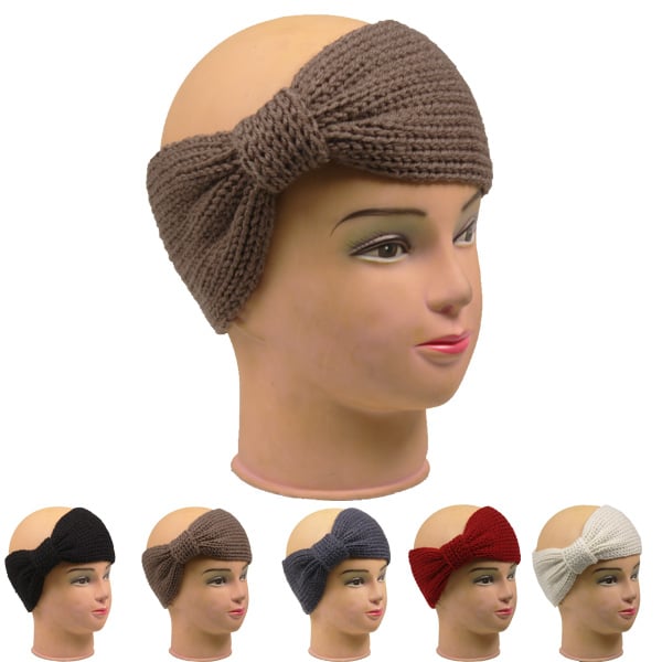 Bow Shape Woolen Winter HEADBANDs for Women