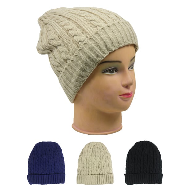 Plain Knitted Woolen Beanie HATS for Women