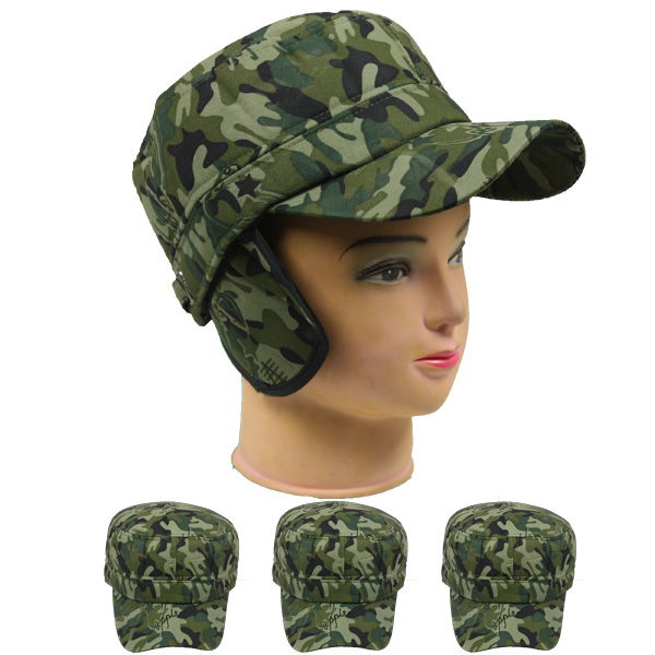 Men's Camouflage Winter Baseball CAP with Ear Flaps