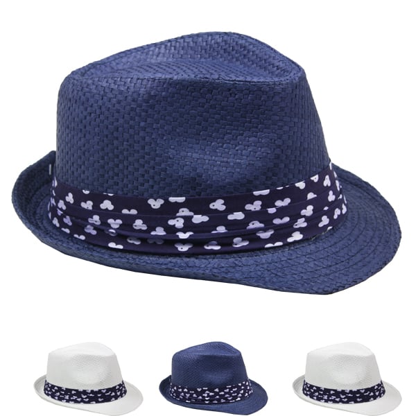 Elegant Adult Straw Trilby Fedora HAT Set with Ribbon Band