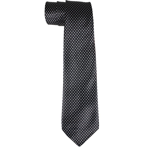 Black and White Dotted DRESS Tie