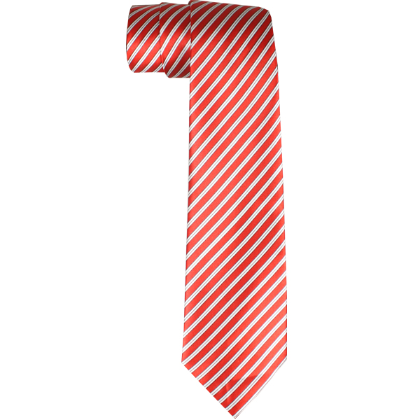 Red and White Lines DRESS Tie