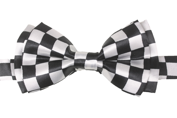 Black Checkered Kid Bow TIE