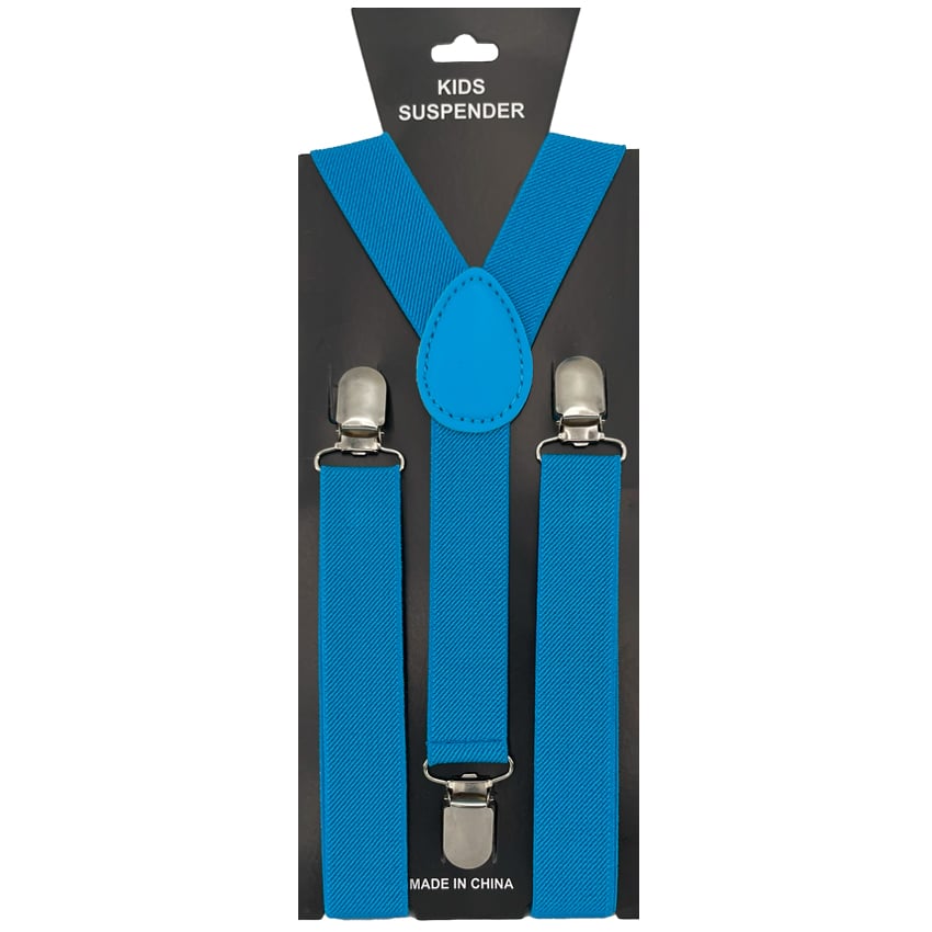 Light Blue Kid Suspenders