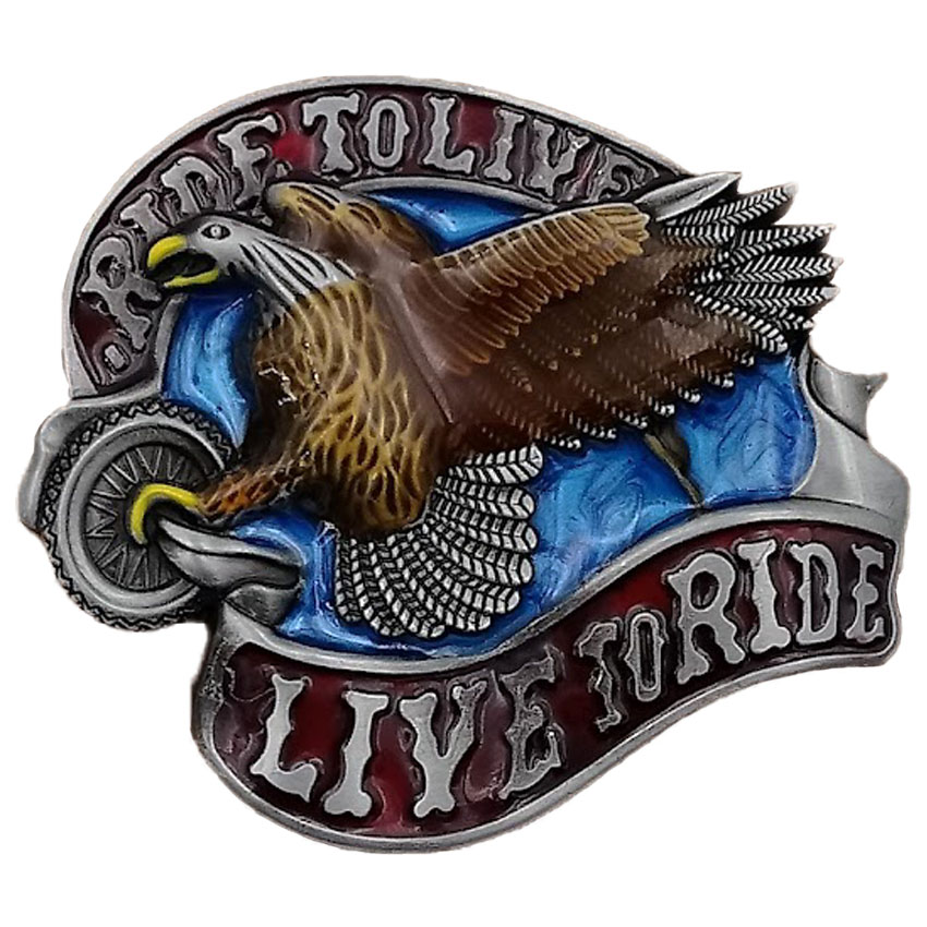 Live to Ride Eagle BELT BUCKLE