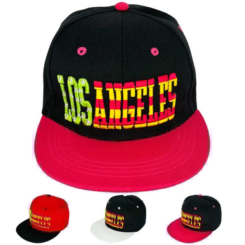 Colorful Snapback Hats with Los Angeles Embroidered 