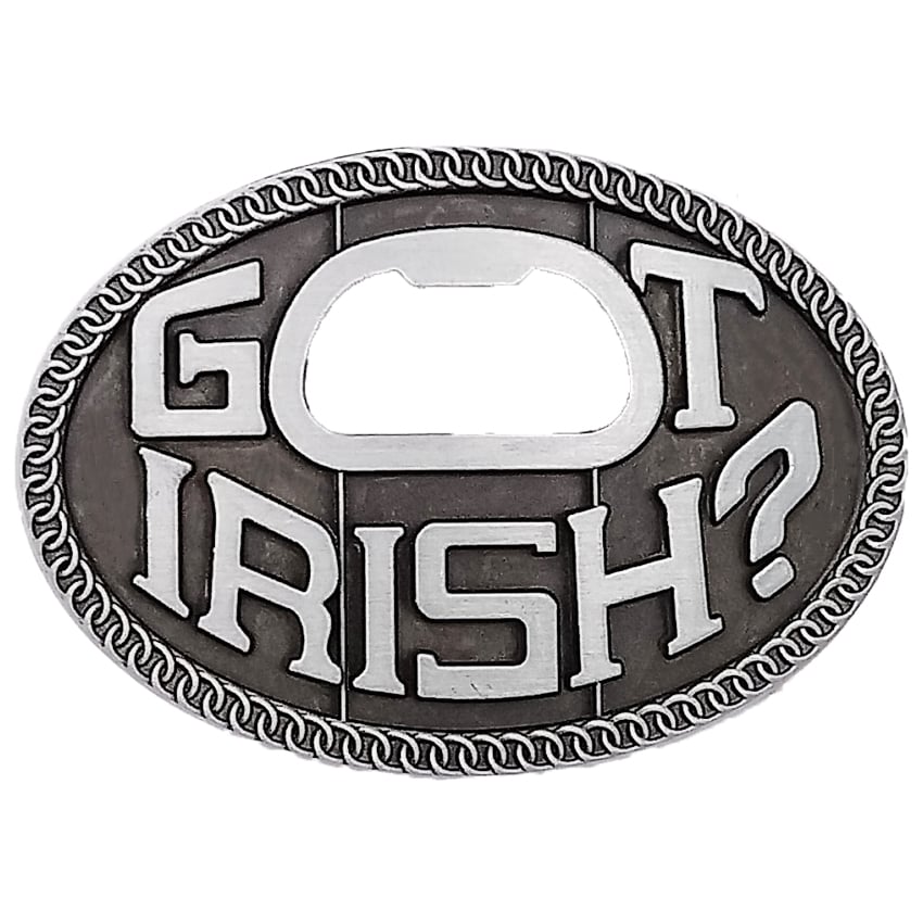 Bottle Opener BELT BUCKLE Beautiful Got Irish silver design