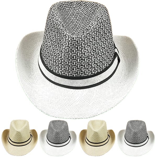 Short Brim WESTERN Cowboy Hat for Men - Straw Hat